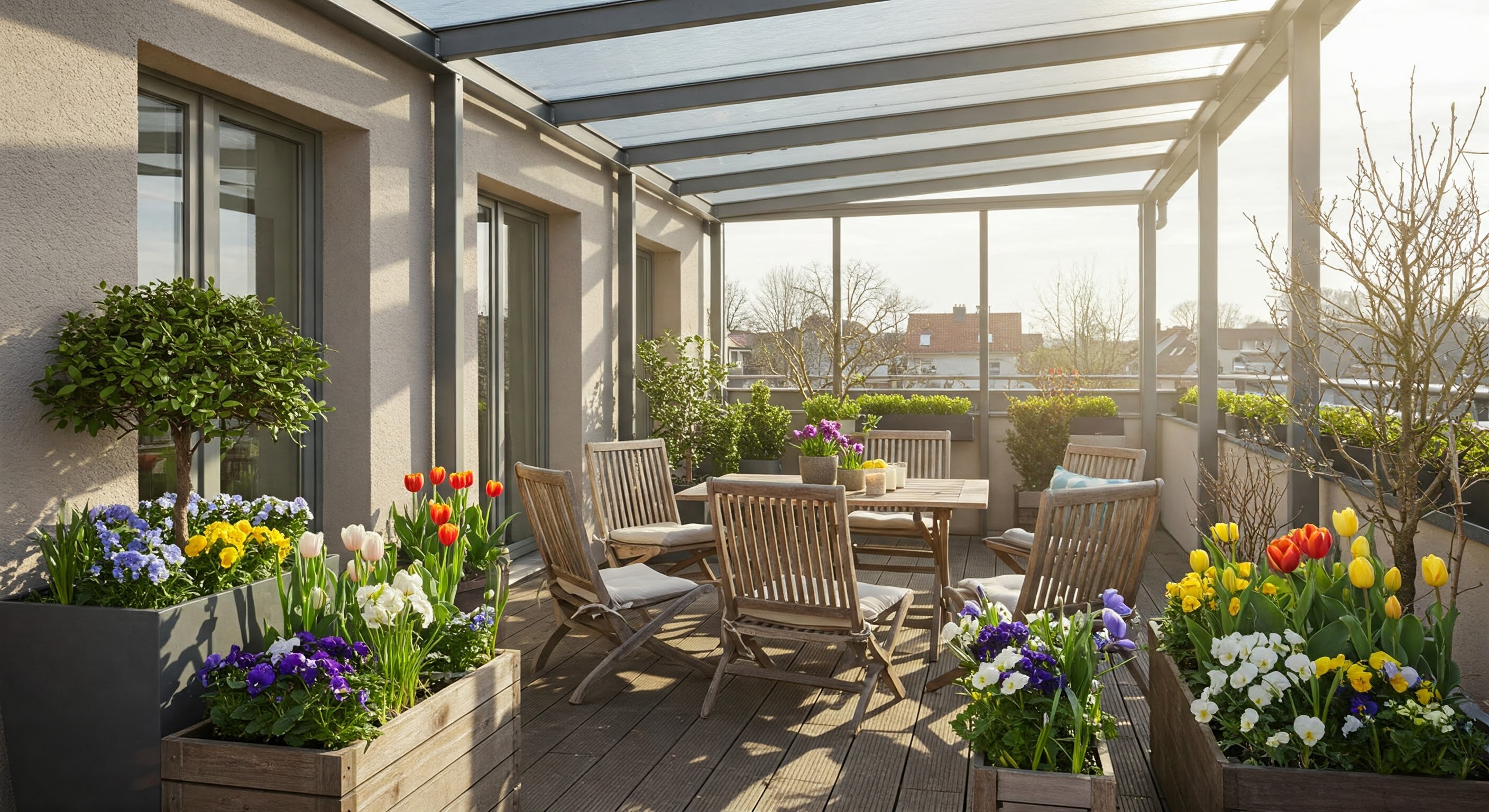 Terrasse auf den Frühling vorbereiten: Tipps und Arbeiten